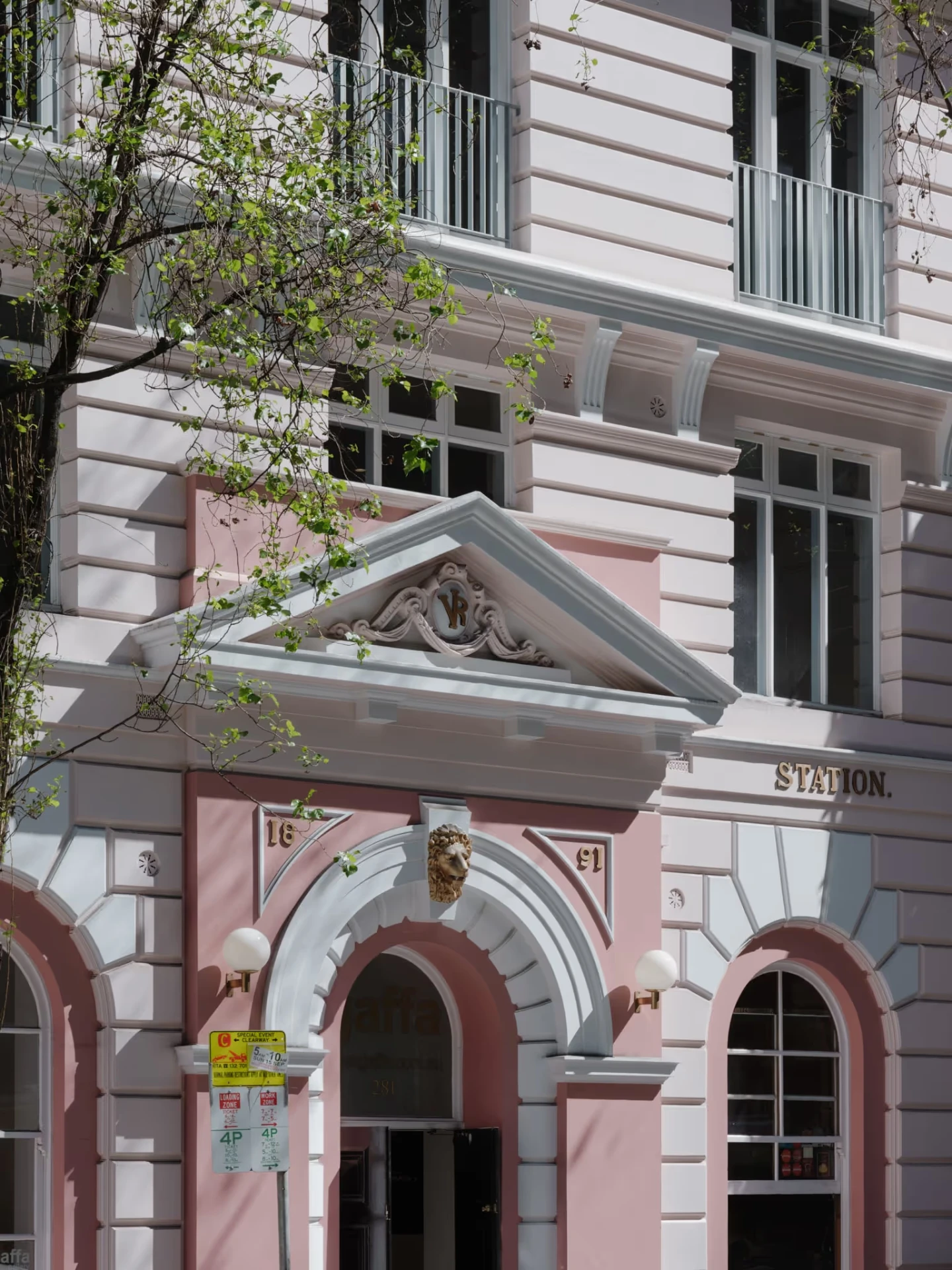 The heritage Gaffa facade at 281 Clarence Street